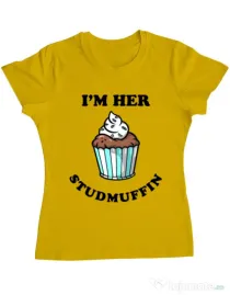 Tricou ADLER dama Her studmuffin Galben
