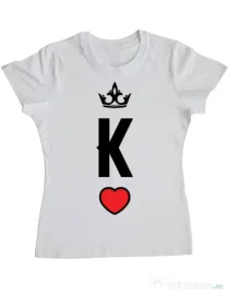 Tricou ADLER dama King Alb