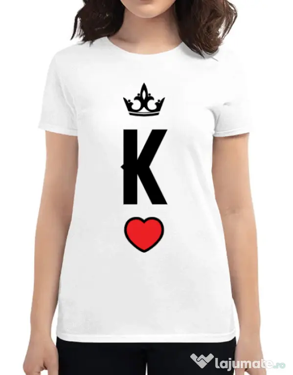 Tricou ADLER dama King Alb
