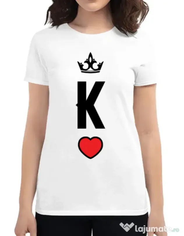 Tricou ADLER dama King Alb