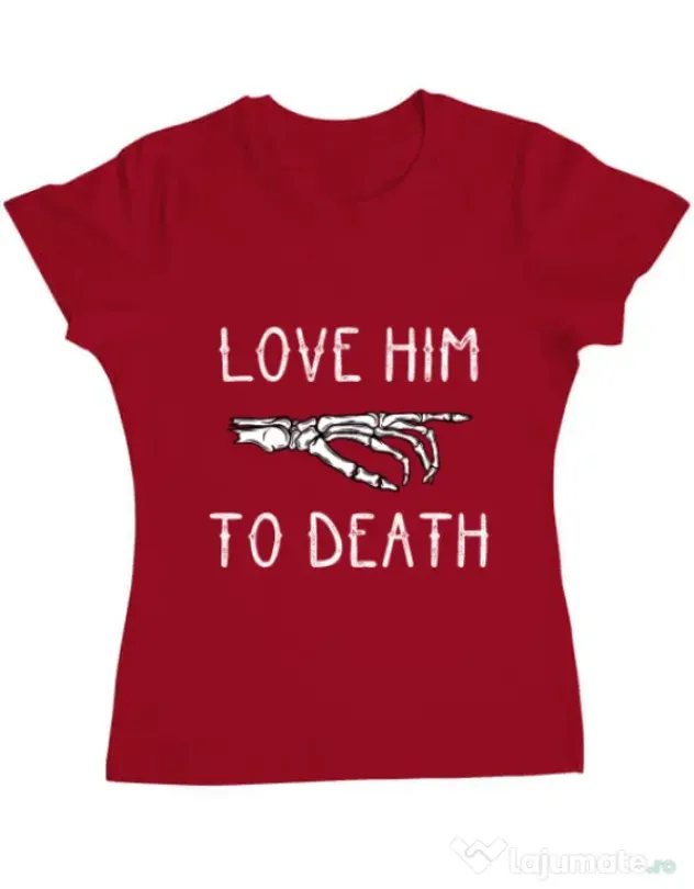 Tricou ADLER dama Love him to death Rosu
