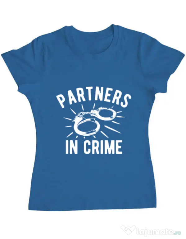Tricou ADLER dama Partners in crime 2 Albastru azuriu