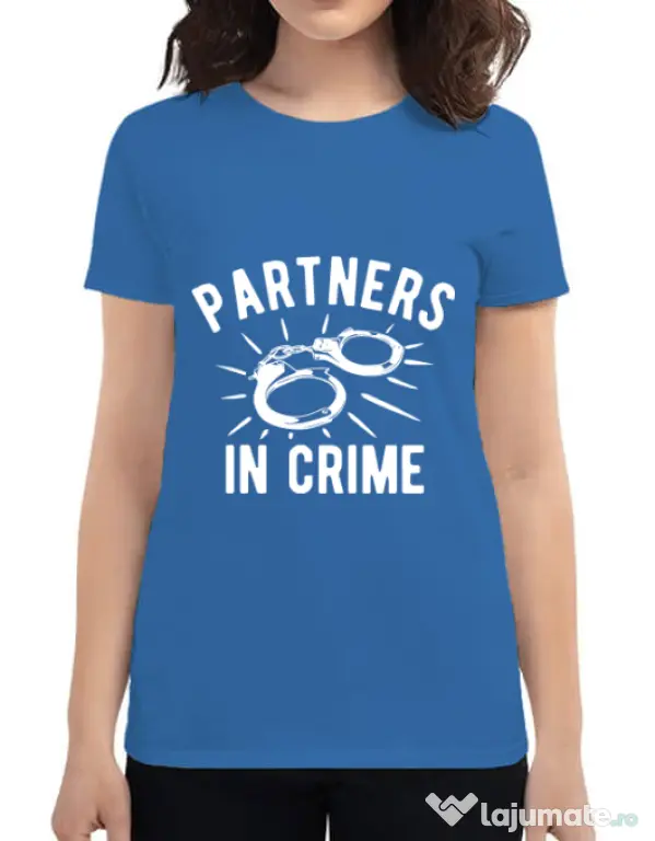 Tricou ADLER dama Partners in crime 2 Albastru azuriu