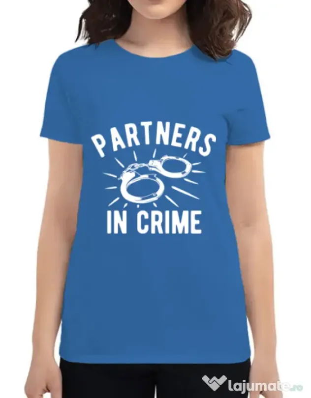 Tricou ADLER dama Partners in crime 2 Albastru azuriu