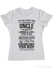 Tricou ADLER dama The lucky one Alb