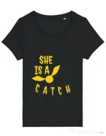 Tricou STANLEY STELLA dama She is a catch Negru