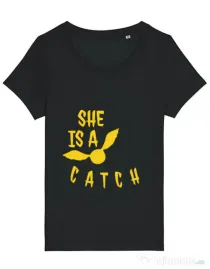 Tricou STANLEY STELLA dama She is a catch Negru