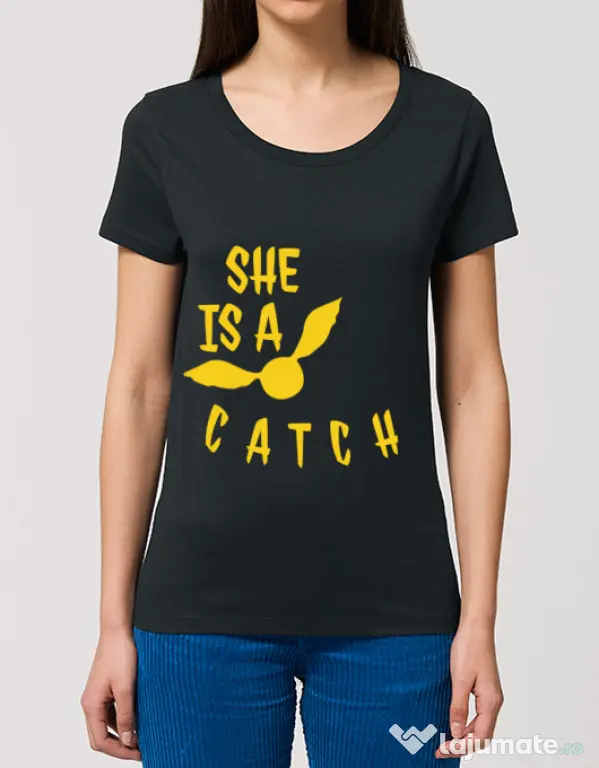 Tricou STANLEY STELLA dama She is a catch Negru