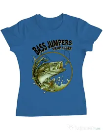 Tricou ADLER dama Bass jumpers drop a line Albastru azuriu