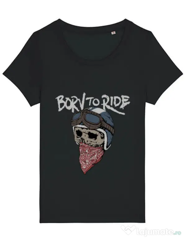 Tricou STANLEY STELLA dama Born to ride Negru