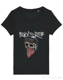 Tricou STANLEY STELLA dama Born to ride Negru