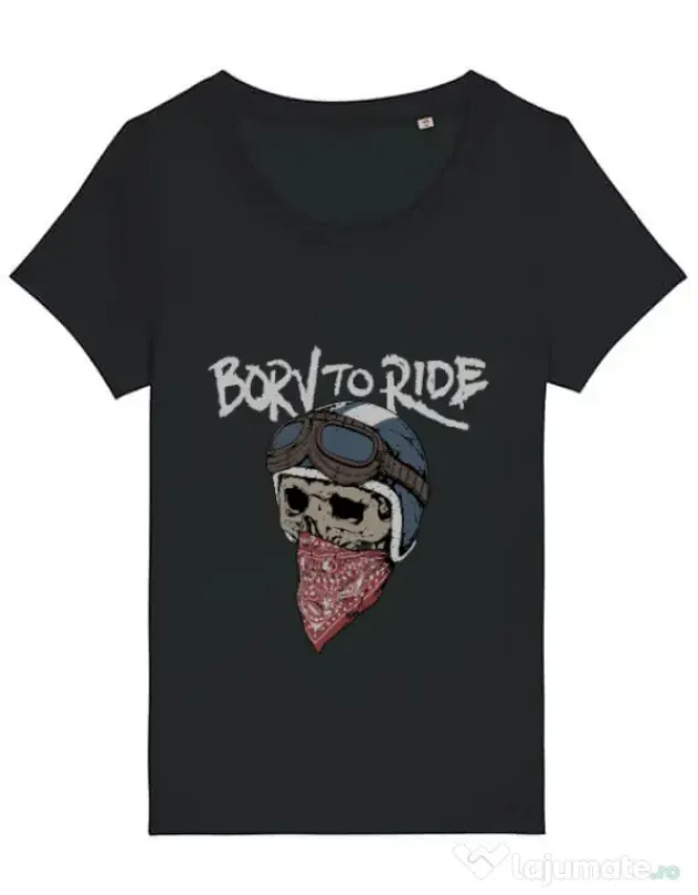 Tricou STANLEY STELLA dama Born to ride Negru