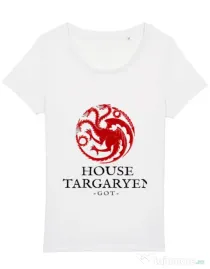 Tricou STANLEY STELLA dama House Targaryen Alb