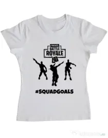 Tricou ADLER dama Squad goals Alb