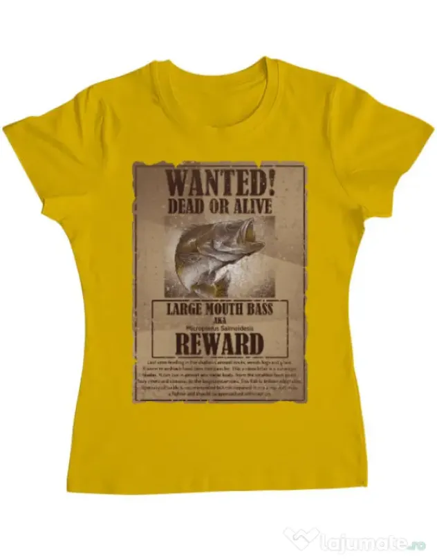 Tricou ADLER dama Dead or alive Galben