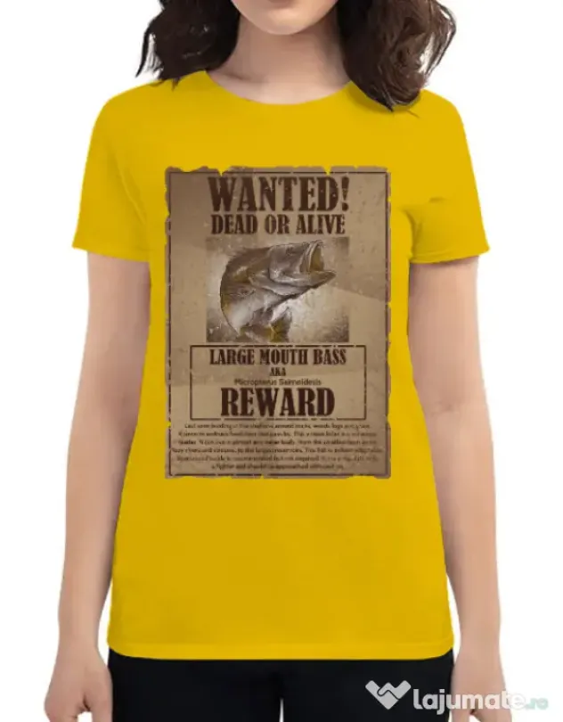 Tricou ADLER dama Dead or alive Galben