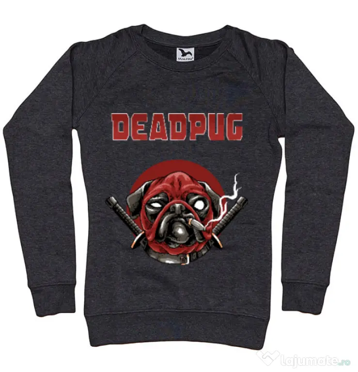 Bluza ADLER dama Deadpug Negru melanj