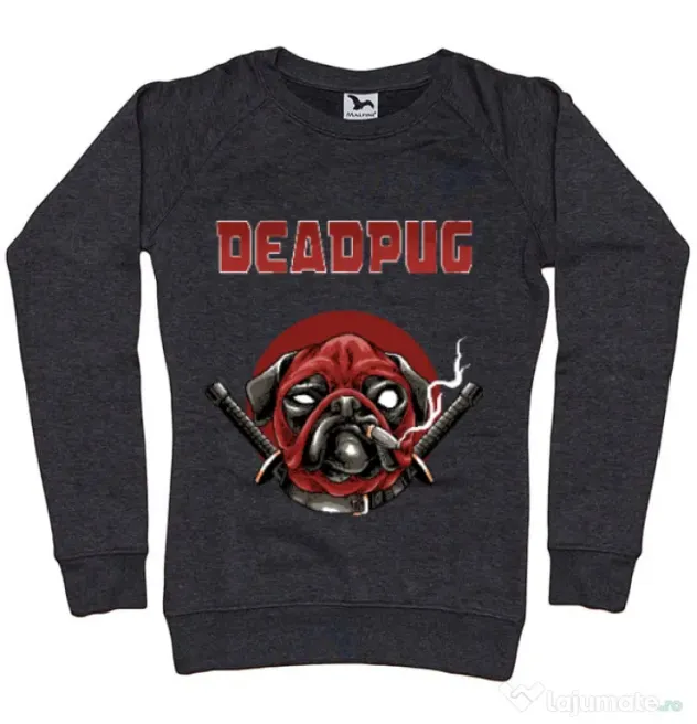 Bluza ADLER dama Deadpug Negru melanj