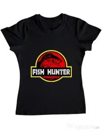 Tricou ADLER dama Fish hunter Negru