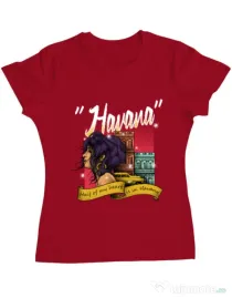 Tricou ADLER dama Havana Rosu