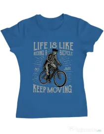 Tricou ADLER dama Keep moving Albastru azuriu