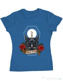 Tricou ADLER dama Pure evil Albastru azuriu