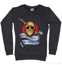 Bluza ADLER dama See you on friday Negru melanj