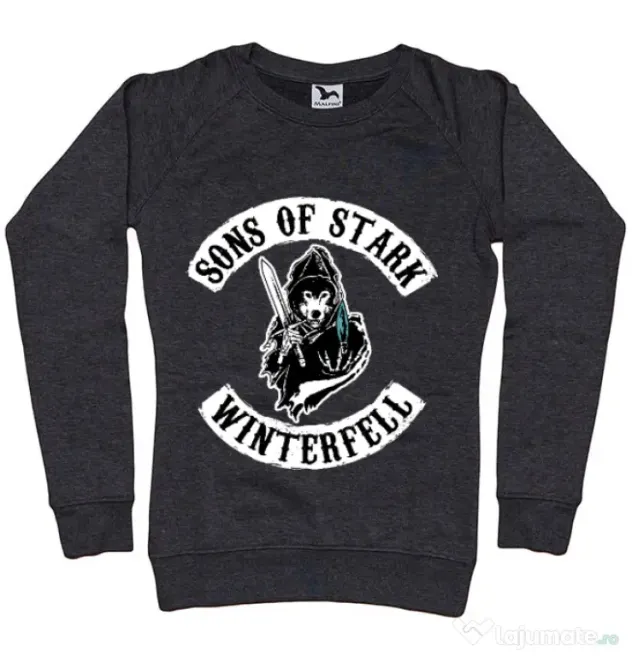 Bluza ADLER dama Sons of stark Negru melanj