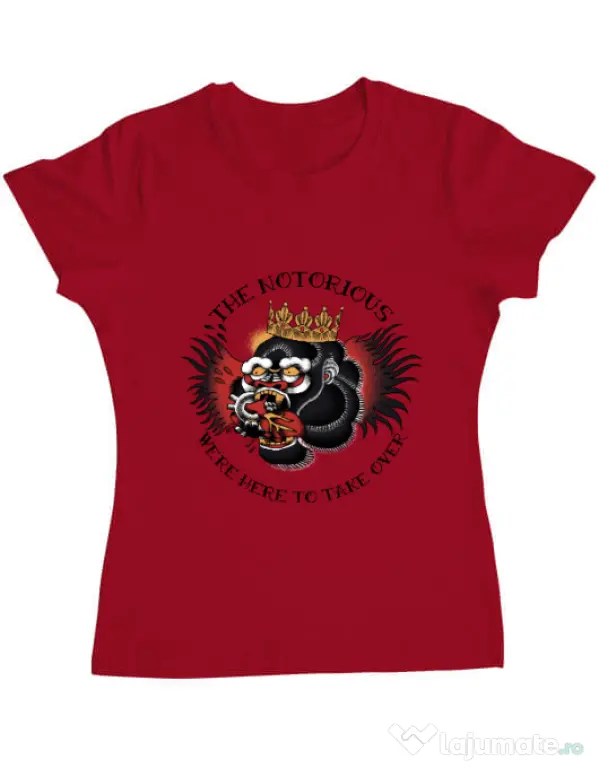 Tricou ADLER dama The notorious Rosu