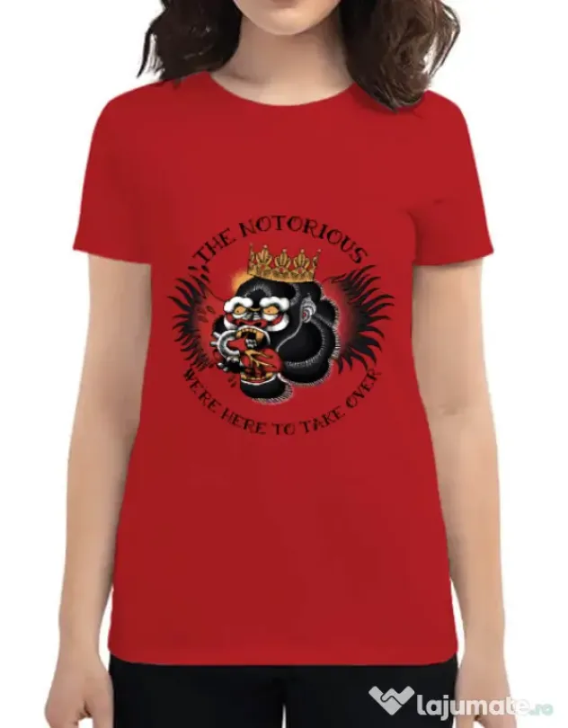 Tricou ADLER dama The notorious Rosu