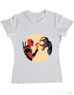 Tricou ADLER dama Venom icecream Alb
