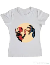 Tricou ADLER dama Venom icecream Alb