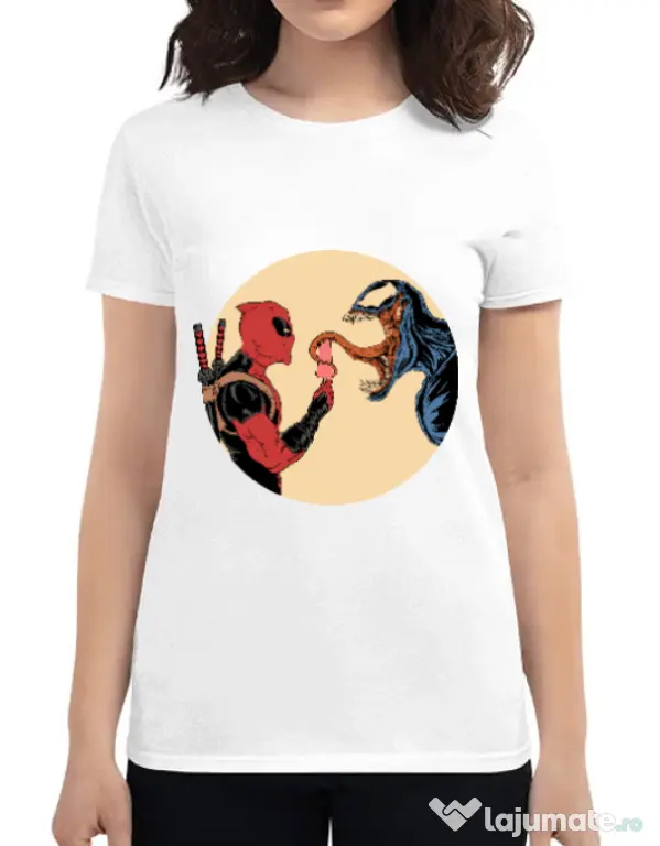 Tricou ADLER dama Venom icecream Alb