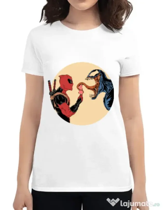 Tricou ADLER dama Venom icecream Alb