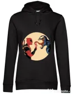 Hoodie dama cu gluga Venom icecream Negru