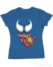 Tricou ADLER dama Venom pizza Albastru azuriu