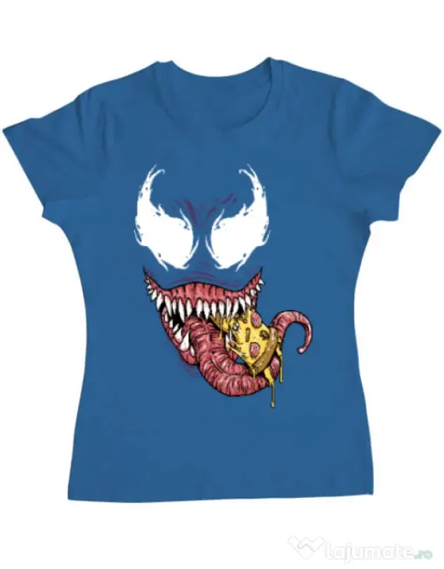 Tricou ADLER dama Venom pizza Albastru azuriu