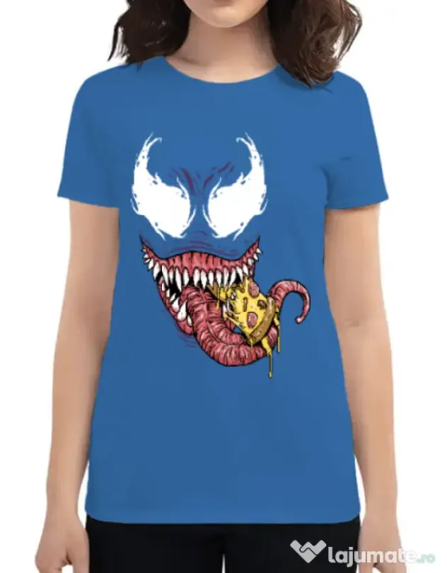 Tricou ADLER dama Venom pizza Albastru azuriu