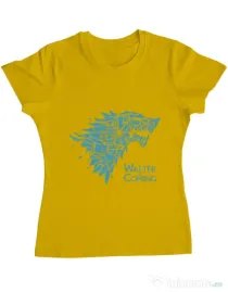 Tricou ADLER dama Walter is coming Galben
