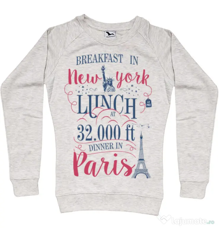 Bluza ADLER dama Breakfast in New York Migdala melanj