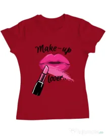 Tricou ADLER dama Make up lover Rosu