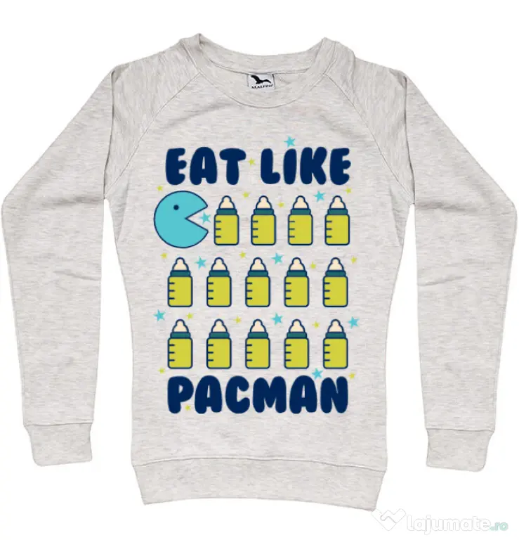 Bluza ADLER dama Eat Like Pacman Migdala melanj