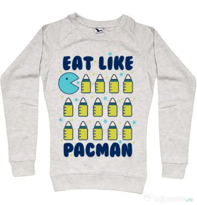 Bluza ADLER dama Eat Like Pacman Migdala melanj