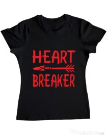 Tricou ADLER dama Heart breaker Negru