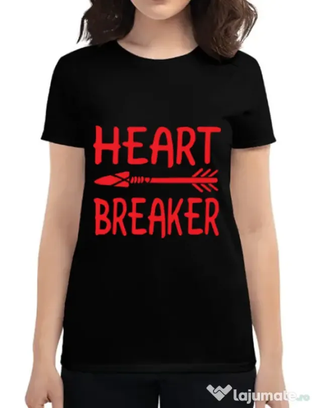 Tricou ADLER dama Heart breaker Negru