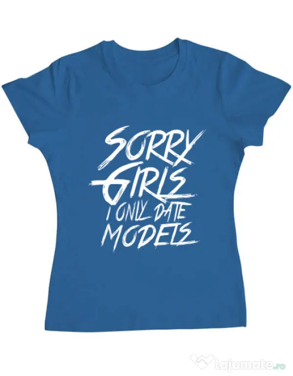 Tricou ADLER dama Sorry girls Albastru azuriu