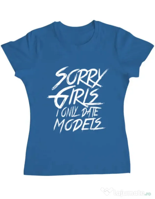 Tricou ADLER dama Sorry girls Albastru azuriu