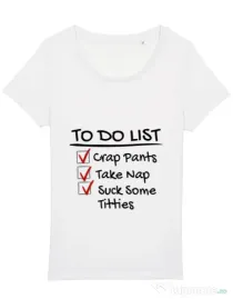 Tricou STANLEY STELLA dama To do list Alb