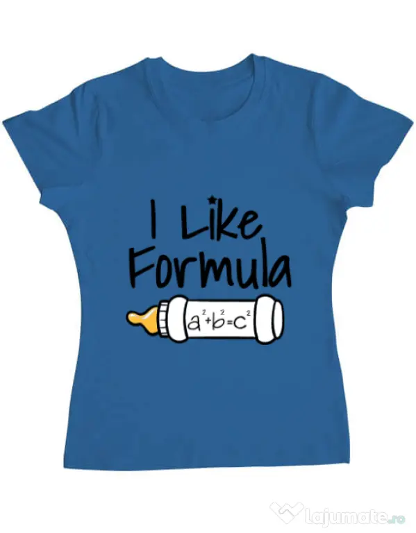 Tricou ADLER dama I like formula Albastru azuriu