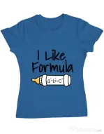 Tricou ADLER dama I like formula Albastru azuriu